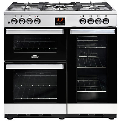 Belling Cookcentre 90DFT Dual Fuel Range Cooker Stainless Steel / Black